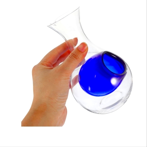 Japanese Cold Sake,Wine, or Liquor Glass 14 oz Bottle Blue Decanter Collection - Picture 8 of 11